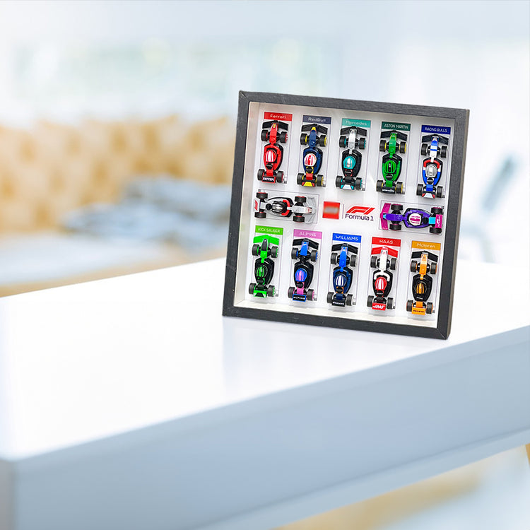 F1 Cars Display Frame for Lego 71049 - 27x27x6.5cm (Fits Blind Box/Blocks/Cars)