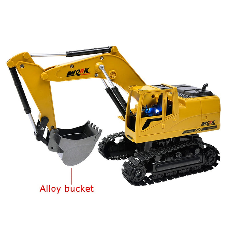 Simulation RC excavator toys with Music and light Children's Boys RC truck toys gifts RC Engineering car tractor brinquedos