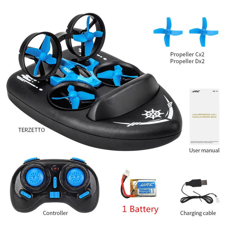 RC Drone, Car & Boat Toy for Kids